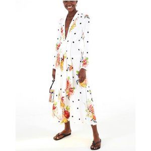 NWT Farm Rio Nanaju Maxi Dress in White Size M